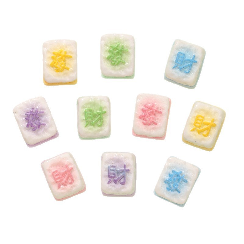 かわいい食品おもちゃフォーチュン麻雀ケーキ diy クリーム接着剤携帯電話ケースヘアアクセサリーホールシューズバックル樹脂ジュエリーアクセサリー|undefined