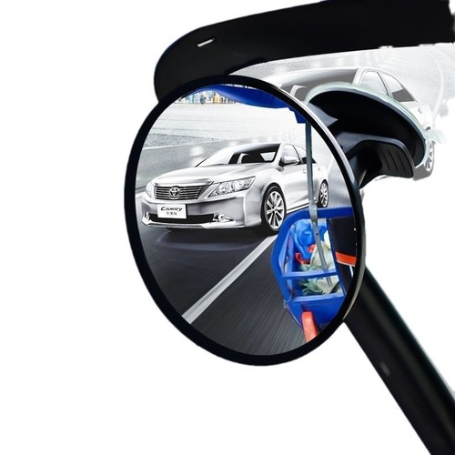 Adhesive Car Baby Rearview Mirror for Rear Seat with Wide Angle Three-Wheeled Backup Mirror