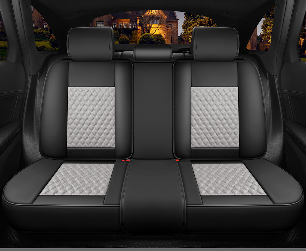 Solid Waist-Supporting Nappa Leather All-Season Universal Seat Cushion Suitable for Lavida, Sagitar, Sylphy, Corolla, and Eado Universal Seat Covers