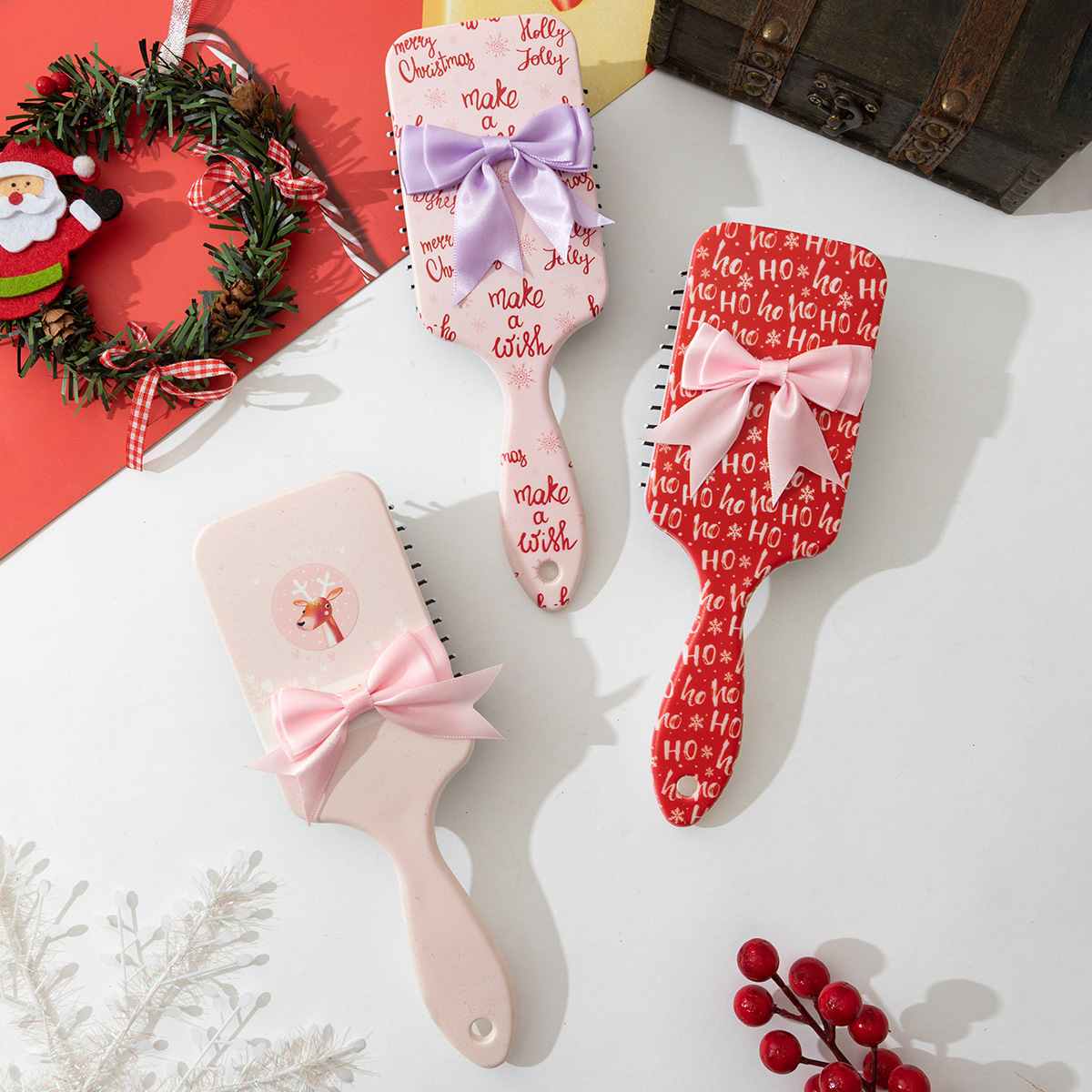 ABS Material Sweet Letter Bow Knot ABS Hair Combs