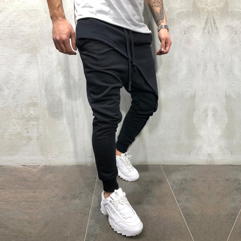 Layered Jogging Pants Ebay Aliexpress Amazon Hip Hop Jogging Pants Slim Casual Drawstring Trousers for Young Men