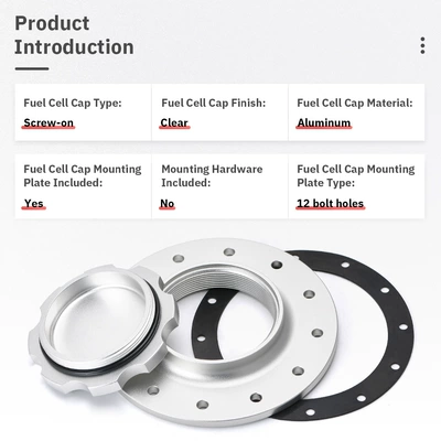 Tank cap with 12-hole Polished Fuel
