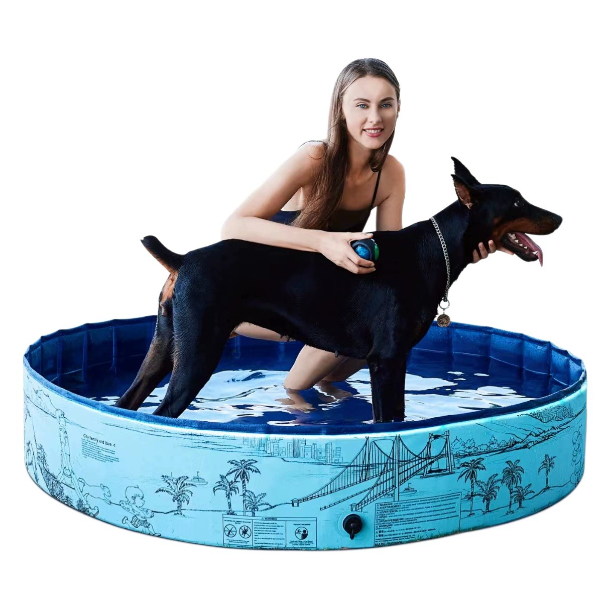 Складная ПВХ ПЭТ Ванна зоомагазин собака ванна бассейн многоцелевой портативный ванна для животных