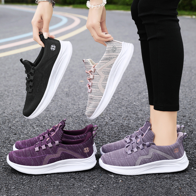 Ladies Walking Shoes Tennis Shoes Sneakers Canvas Mesh Lightweight Footgear Sneakers_voghion.com