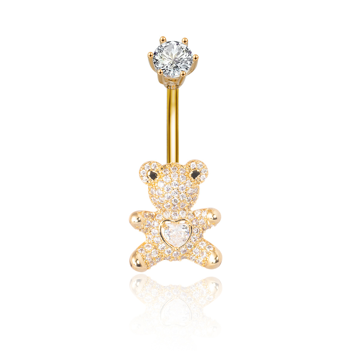Bijou de nombril fantaisie ours et papillon sans perçage_voghion.com