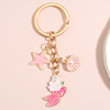 Metal keychain, bag from pearl, beads, suitable for import