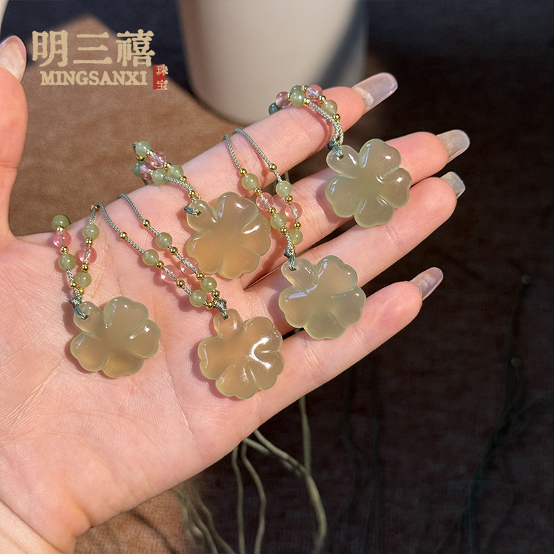 高冰油青四叶草1 / 裸坠