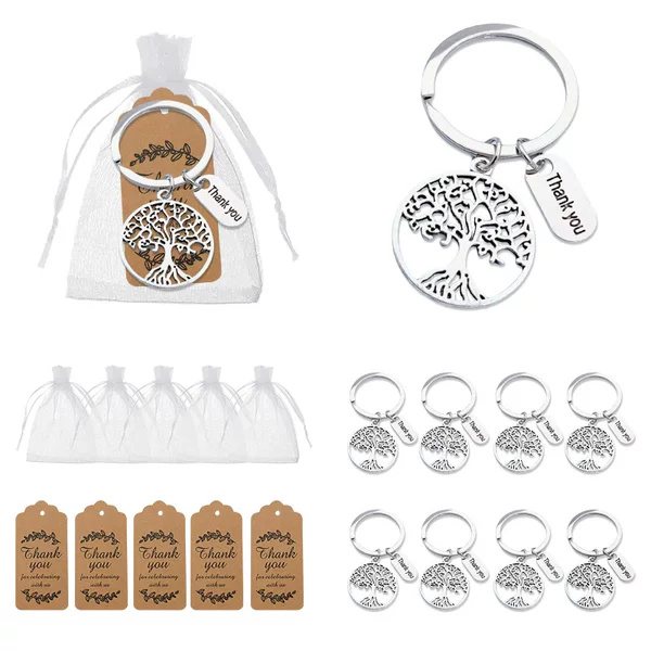 Cross-border Jewelry Love Tree of Life Pendant Mother's Day Keychain Teacher's Day Thanksgiving Bag Key Ring Hanging Ornaments