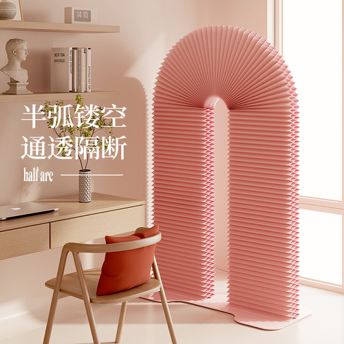 Shiba paper office partition wrought iron screen partition fence living room foyer entrance decoration simple mobile barrier