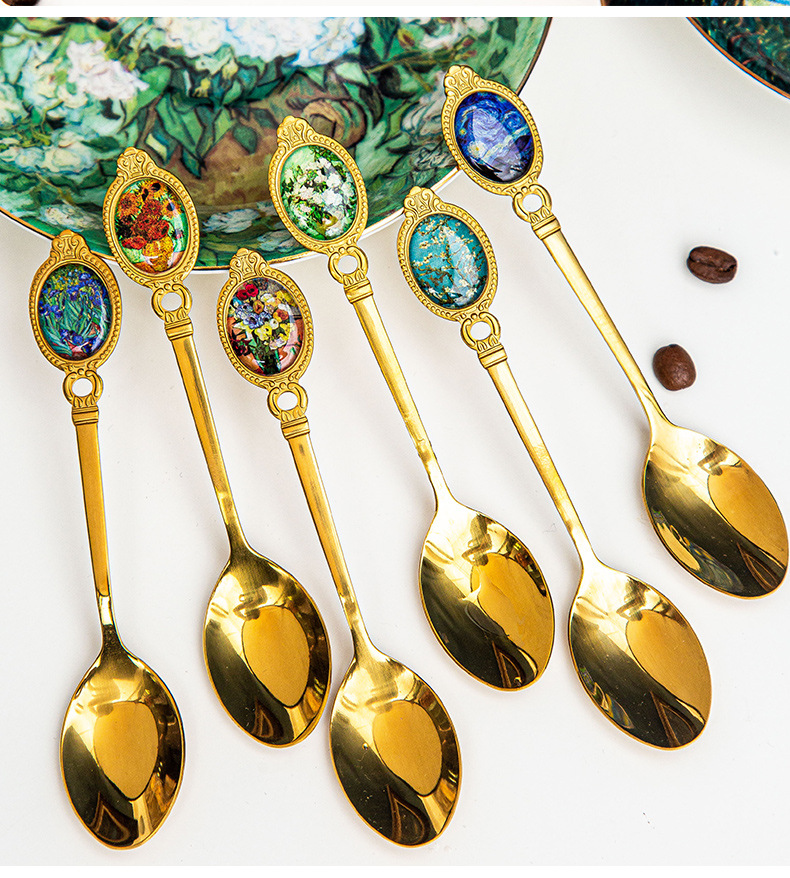 Chinoiserie Vacation Solid Color Stainless Steel Spoon 1 Piece display picture 2