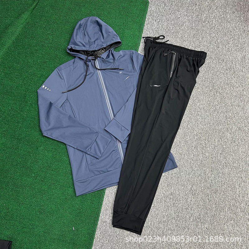 Bulk spot deportivo elástico fitness manga larga chaqueta encapuchada hombre otoño invierno rápido correr ropa de ocio al aire libre