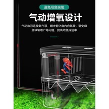 隔离盒鱼缸孵化盒孔雀鱼繁殖幼鱼孵化凤尾鱼怀孕临产亚马逊厂家