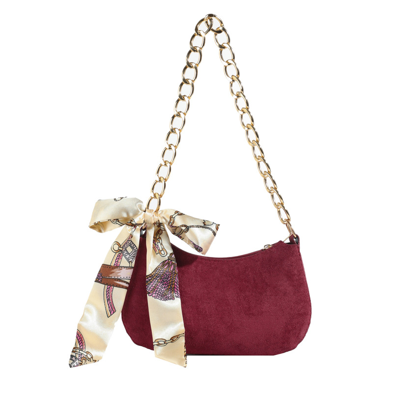 Bolso retro mate para mujeres 2024 nueva personalidad de cadena gruesa bolso de hombro casual brazo bolso de mano Meirard