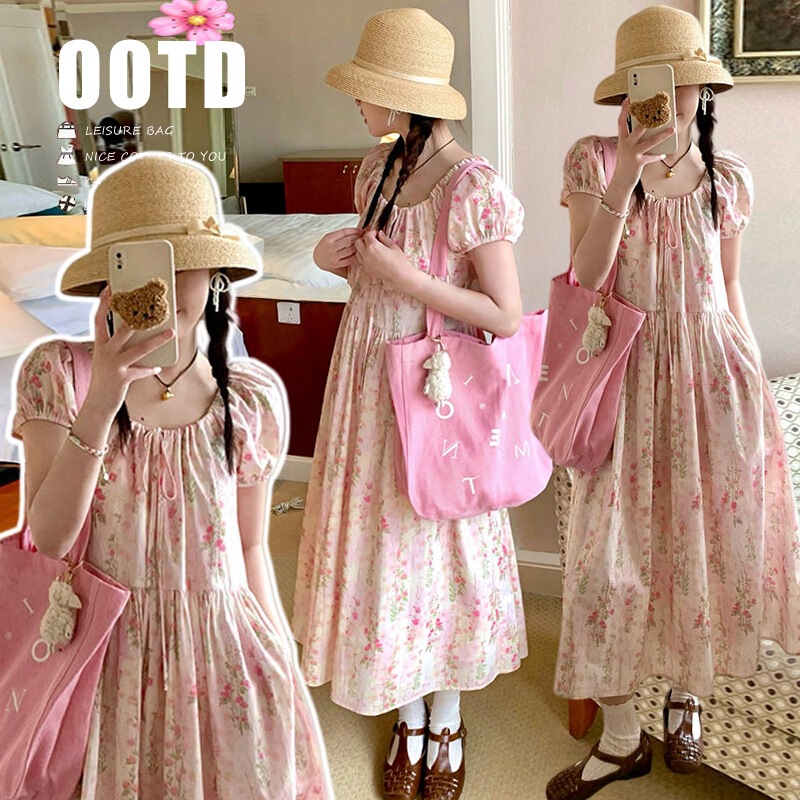 2026 Summer New Korean Style Fashion Heavy-Duty Embroidered Floral Slimming and Age-Reducing Dress