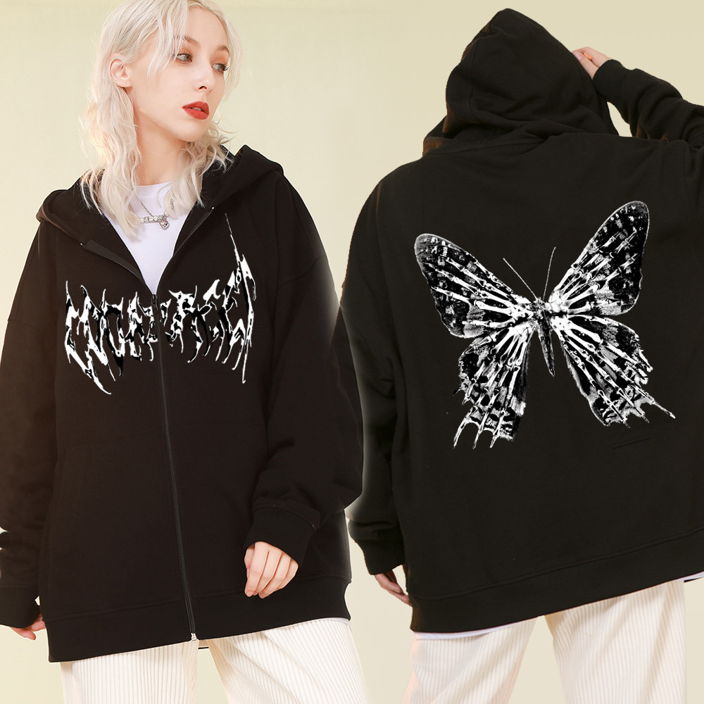 Demi-season small design sweatshirt with zipper
