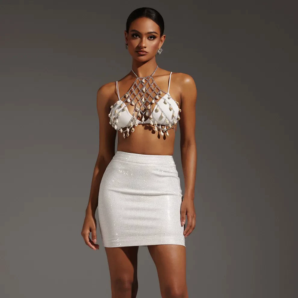 Хит продаж Q5090Y новая цепочка на грудь цепочки для тела Shell body chain