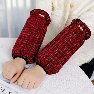 Tweed Style Sleeves for Women 2025 New High-End Women's Style Autumn and Winter down Jacket Special Sleeves for Work Anti-Dirty