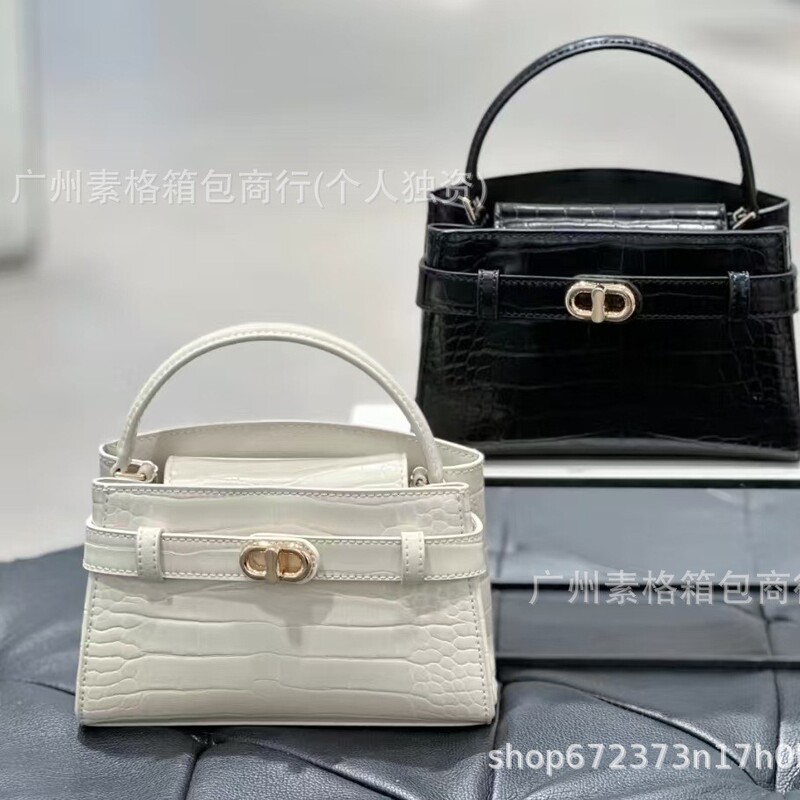 2026 Trendy Internet-Famous Metal-Decorated Niche Kelly Bag with Crocodile Pattern, Classic Fashion Handbag and Shoulder Bag for Women 2026 Trendy Internet-Famous Metal-Decorated Niche Kelly Bag with Crocodile Pattern, Classic Fashion Handbag and Shoulder Bag for Women