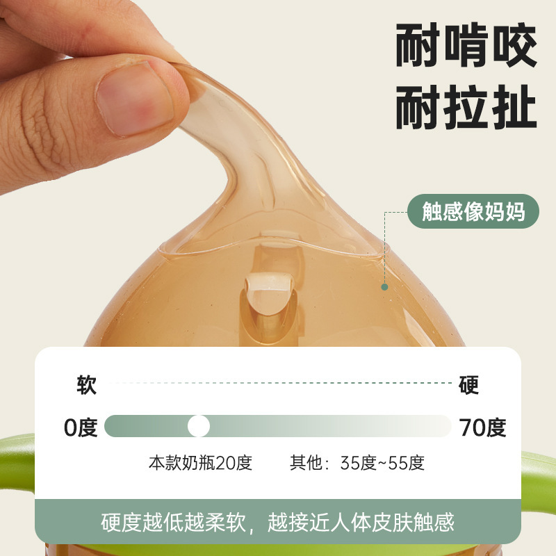 Leche materna sólida nano plata destete artefacto bebé anti-inflamación botella de silicona 150 ml