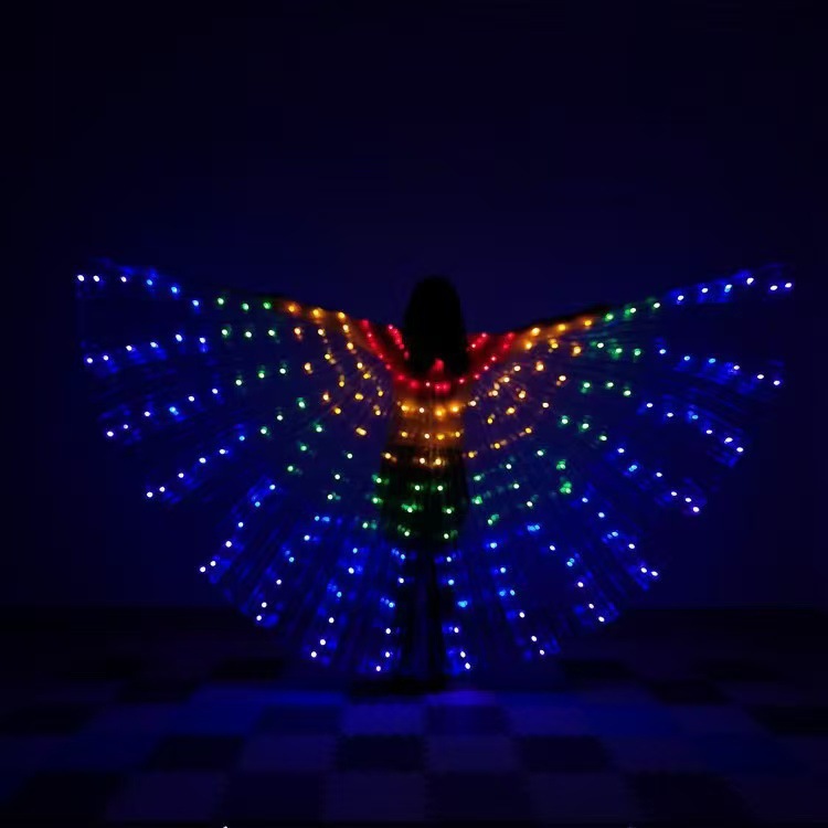 Alas LED para Danza de 360 Grados de Poliéster Luminoso para Fiesta