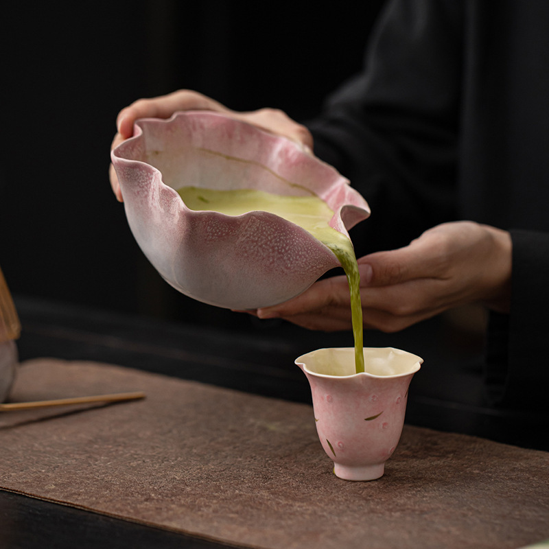 Conjunto de matcha de cerámica de huayun cuatro piezas conjunto horno punto cambiante tazón de té taza de té 100 tazas de té matcha herramienta de té vertical
