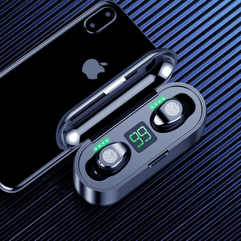 Bluetooth Earbuds S90, 3D Stereo Sound with Charging Case and Digital Display