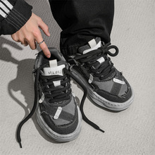 男士百搭隐形7cm内增高牛仔布厚底男女情侣百搭厚底休闲帆布板鞋