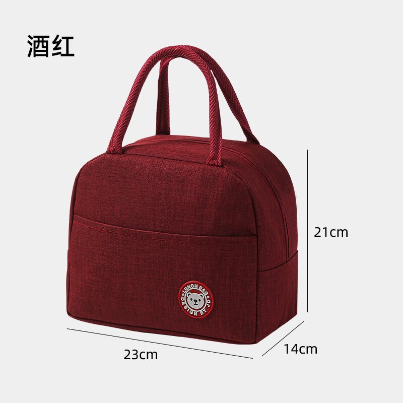 外国貿易のホットタイプの弁当袋の弁当袋のサラリーマンは弁当箱の手提げ袋のアルミ箔の綿を持って保温袋を厚くします。|undefined