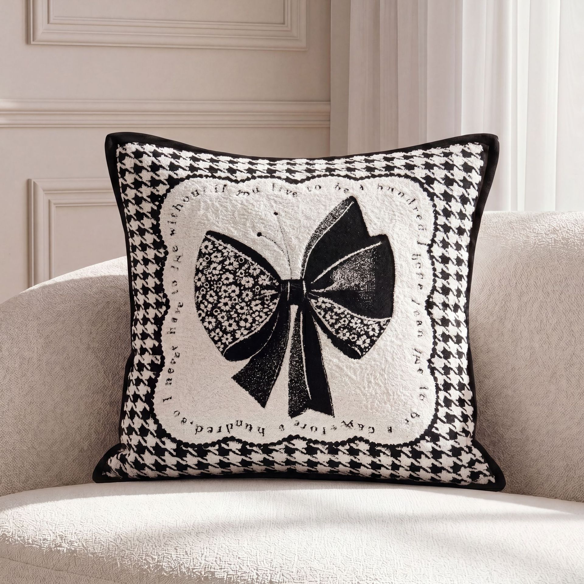 Nórdico de lujo ligero sofá almohada al por mayor almohada de sala de estar inwind jersey jacquard almohada transfronteriza un cabello