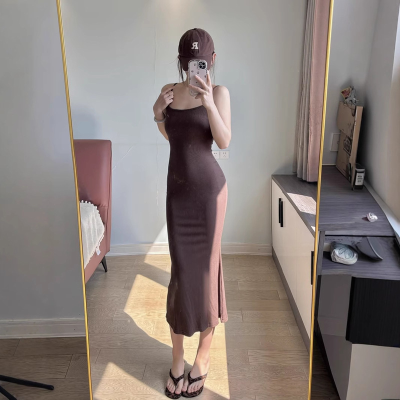 Pure Desire Sexy Off-Shoulder High Waist Slim Fit One-Step Skirt Hot Girl Stretch Sexy Suspender Dress Mid-Length Skirt Pure Desire Sexy Off-Shoulder High Waist Slim Fit One-Step Skirt Hot Girl Stretch Sexy Suspender Dress Mid-Length Skirt