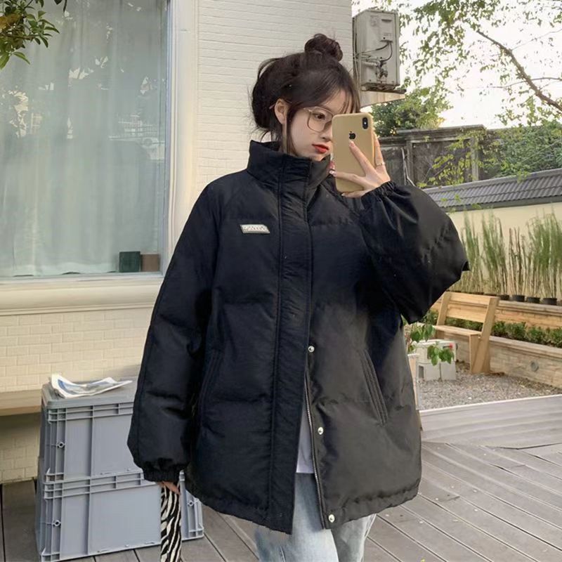 New 2024 Hoodless cotton-padded jacket cotton-padded jacket women fat people slim down cotton-padded jacket coat short ultra-thick withdrawal cabinet shopping mall