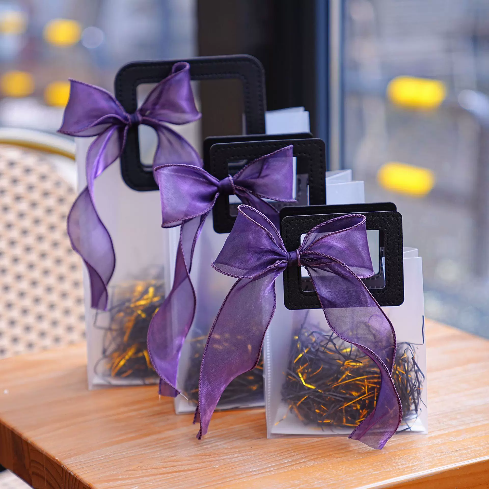 圣诞节礼盒七夕透明手提袋礼品袋结婚伴娘伴手礼袋生日礼物包装袋