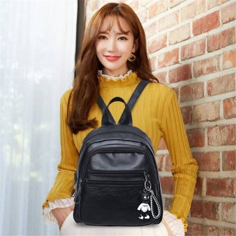 Otoño y invierno nuevo bolso de mujer mochila de mujer mochila de mujer bolso de ocio polivalente pu flujo bolso de estudiante mochila de mujer