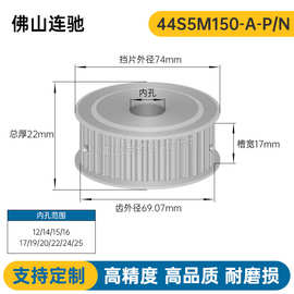 S5M44齿 两面平同步轮 槽宽17 AF型 同步皮带轮型新款44S5M150-A