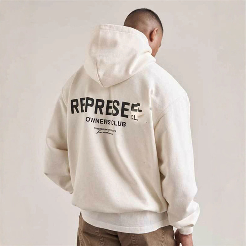 Represent Sweatshirt for Men and Women, Same Style Letters, Pure Cotton American Sweatshirt, High Street Men and Women Couple Loose Hoodie