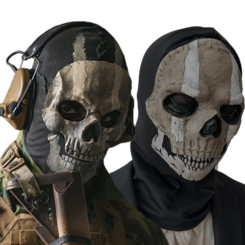 Independent Station MWII Mission Call of Duty Ghost Skull Skull Mask Latex Head Cover 2023 Role-Playing Venue Props