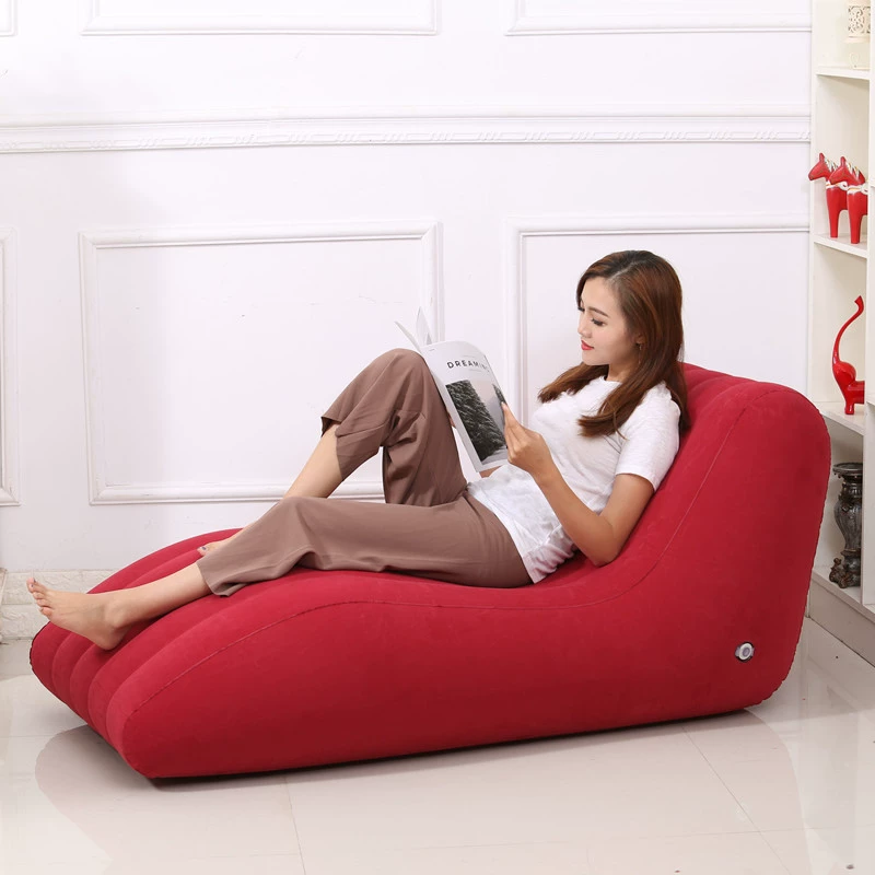 Производитель прямой поставки флокированный ПВХ надувной шезлонг S-образный диван мебель секс коврик портативный надувной шезлонг кровать