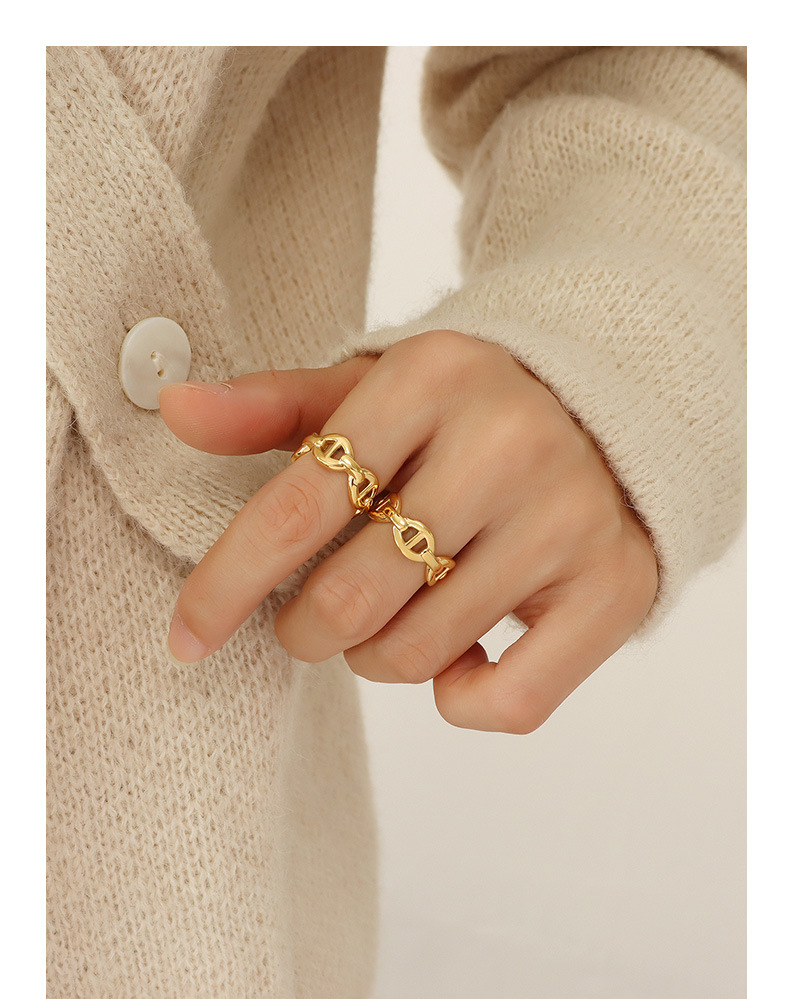 hip-hop fashion pig nose thick chain titamium steel necklace bracelet ring