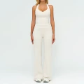 7028 vest + 7028-2 wide-leg pants—oatmeal apricot