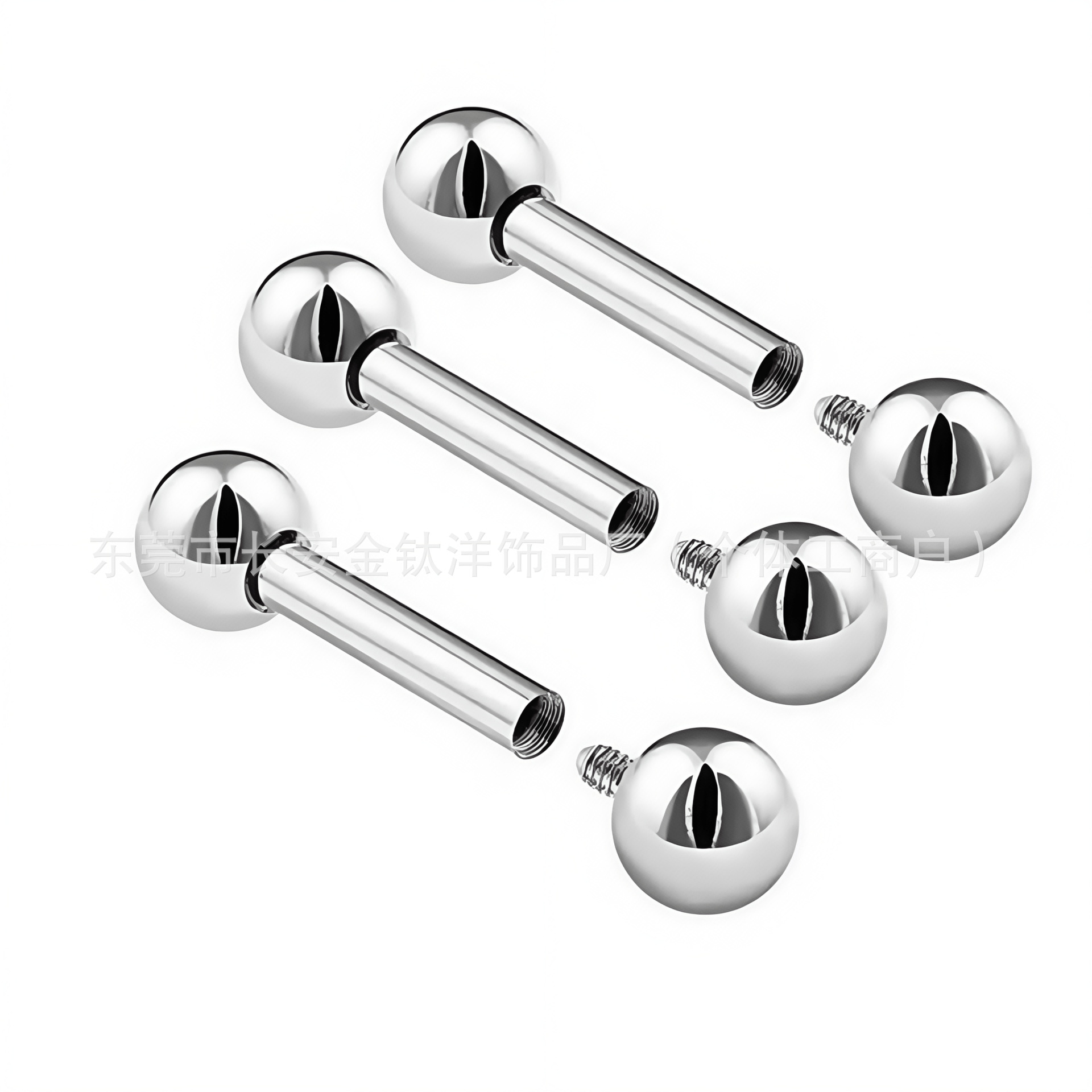 Pointed titanium steel lip stud product view