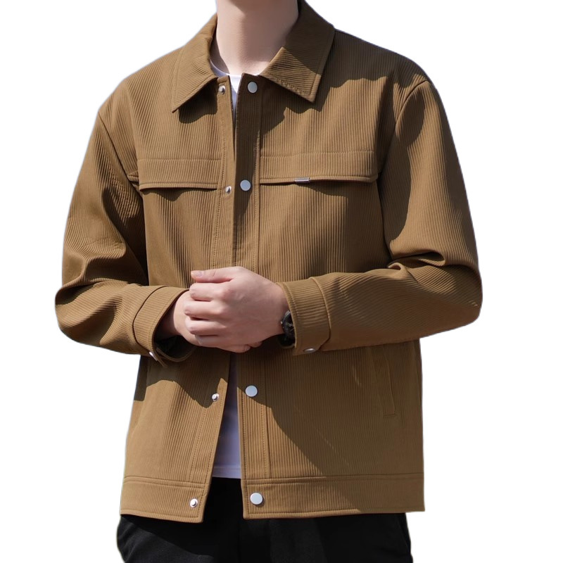 새로운 남성 패션 가을 겨울 새로운 텍스처 라펠 재킷 비즈니스 코트 캐주얼 상의