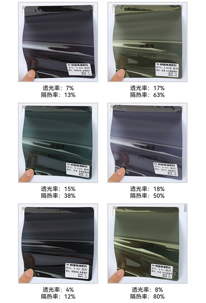 Car high insulation film glass film safety film explosion-proof film Skin Care film magnetic control Film solar film Full roll factory wholesale