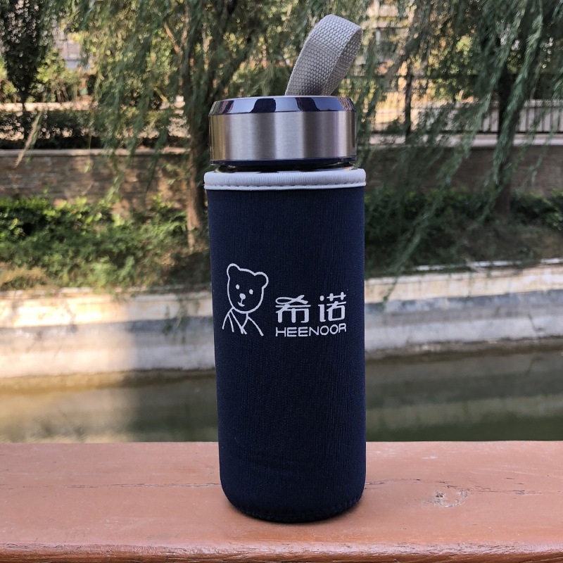 BB4C批發希諾玻璃杯套保溫杯套防摔防燙防水加厚潛水布隔熱套