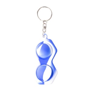 Educational toys gradient camouflage rat pioneer decompression toy silicone keychain decompression finger pinch bubble music