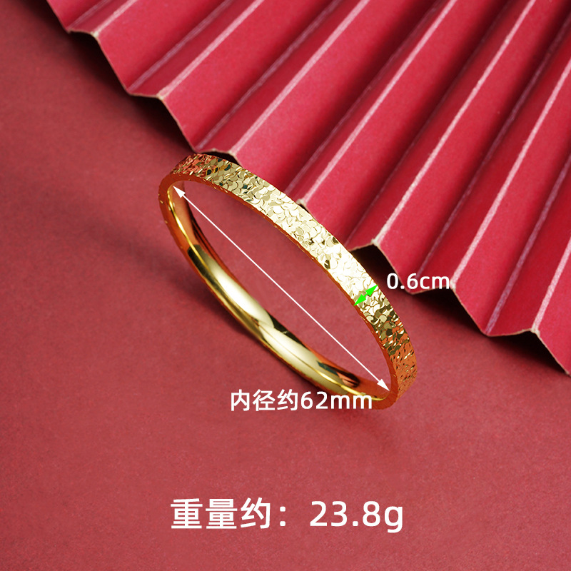 Brazalete de oro de arena de Vietnam, hielo sólido y ligero, brazalete de lujo para niños y niñas, venta directa de fabricantes de joyerías.