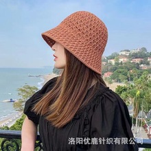 女士夏季渔夫帽柔软舒适遮阳防晒易折叠显瘦水桶帽遮阳可折叠气质