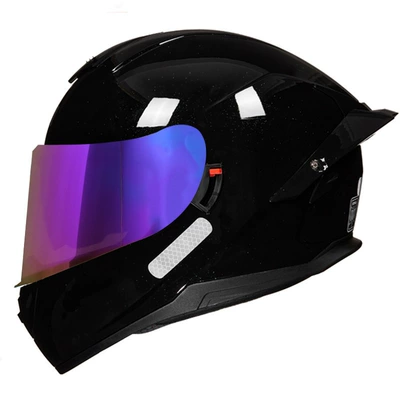 Motosiklet kaskı (dəbilqə) — helmet - star-black-colored-mirror-m