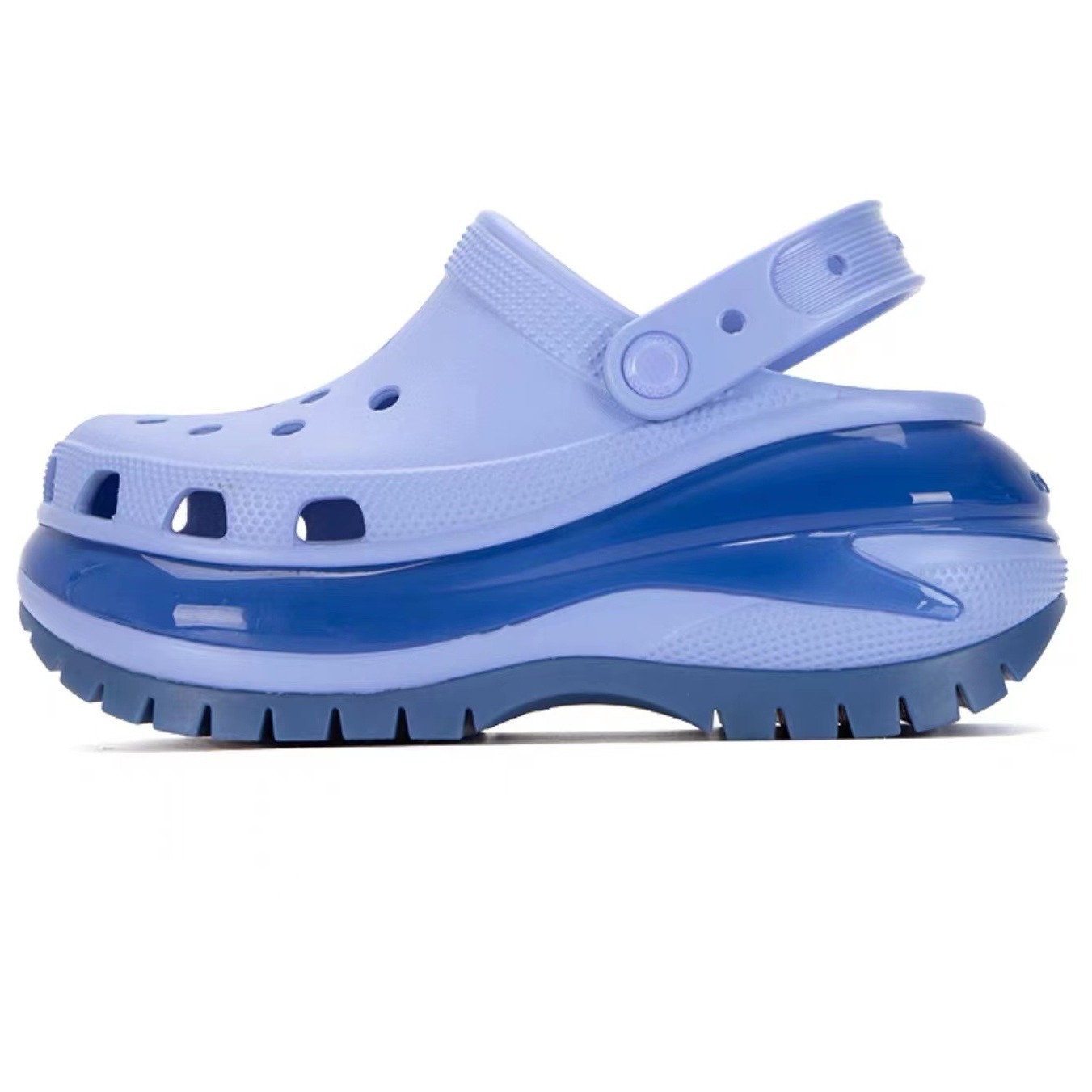 Zapatos ligeros con suela gruesa y agujeros para mujer, calzado de playa para exteriores, con plataforma elevada._voghion.com