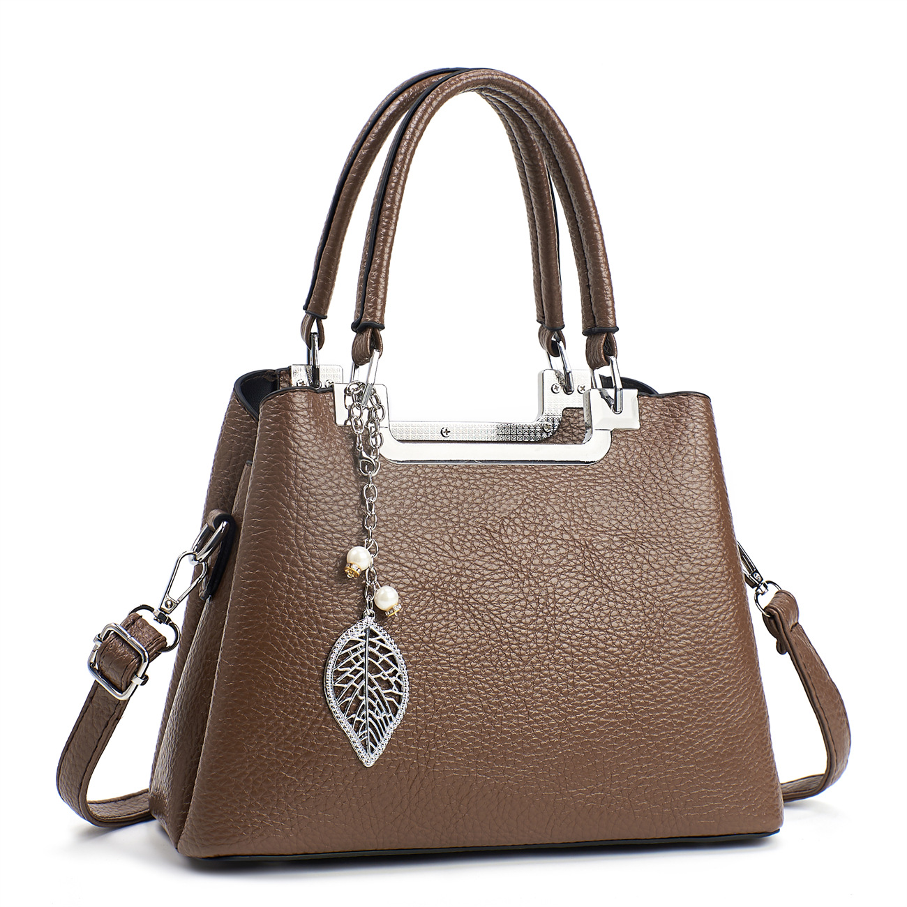 2025 nuevo bolso de color sólido simple de gran capacidad cuero suave casual atmosférico bolso de mujer bandolera boutique bandolera