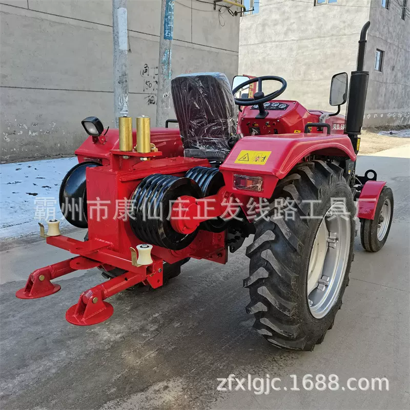绞磨机 中冀长信 改装四轮拖拉机电力拽电缆绕线牵引拉线机
